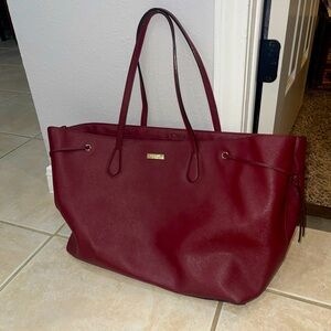 Kate Spade Laurel Way Mahagony Saffiano Leather Large Tote Bag